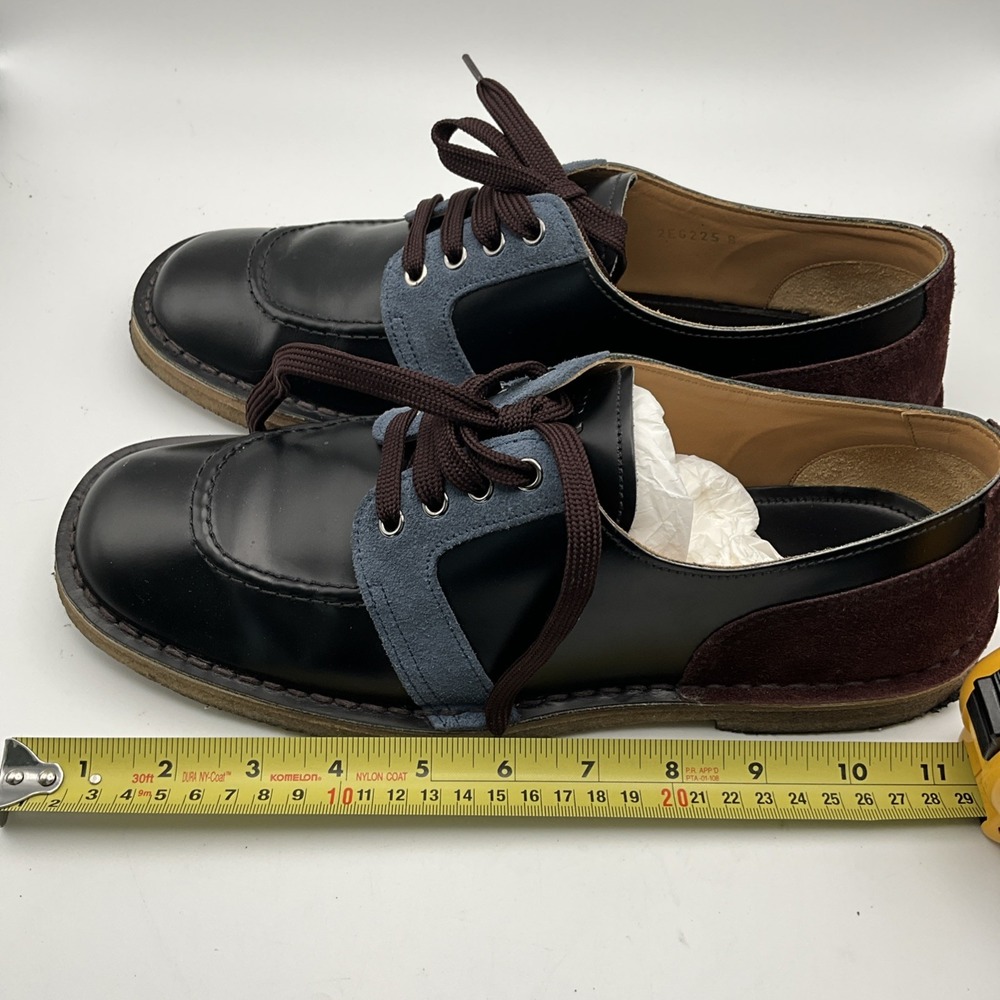 Prada Men's Size 8 Leather Suede Colorblock Lace Up Oxford Shoes Italy - Picture 6 of 7